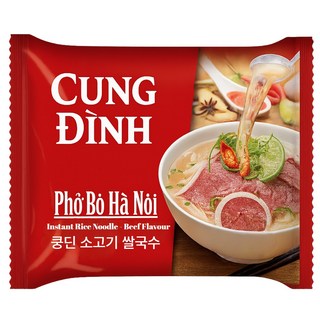 베트남 판매1위 쿵딘 소고기 쌀국수 정식수입 라면, 70g, 20개