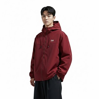 지프스피릿 남성용 봄가을 후드 아웃도어 자켓 캐주얼 워크웨어 스타일 솔리드 컬러 루즈핏 점퍼 2452