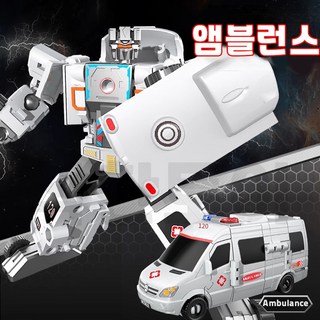 착한토이 레스큐 합체봇 구조대 변신 합체 로봇 앰블란스 경찰차, 1.앰블런스(화이트), 1개