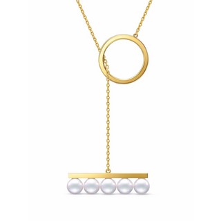 타사키 밸런스 디바인 18K 옐로 골드 아코야 펄 펜던트 네크리스