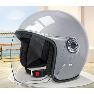 해피유통 남녀 공용 스쿠터 헬멧 jhwj, 야간주행 반사표지 증정, 그레이-방한기