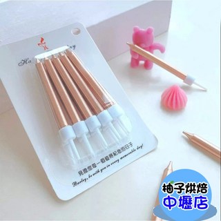 柚子烘焙材料 盒裝蠟燭-玫瑰金 10入 裝飾蠟燭 婚慶蠟燭 晚餐蠟燭 生日蠟燭 慶生蠟燭 派對慶生 蛋糕裝飾, 1個