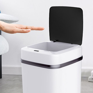 어뉴 자동 센서 냄새 차단 스마트 쓰레기통, 흰색