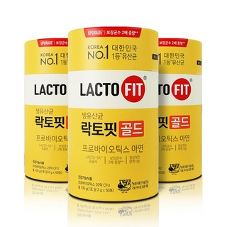 종근당건강 락토핏생유산균 골드50 150포, 100g, 3개