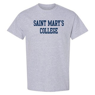 Saint Mary's College of California Gaels 베이직 블록 팀 컬러 티셔츠 스포츠 그레이.