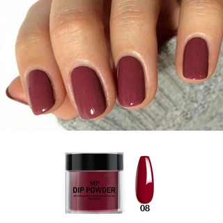 파우더 1pc 컬러 네일 침수 크리스탈 오일 젤 아트 크리에이션 살롱과 결합 된 프렌치 딥 10g, [10] 08