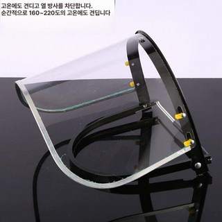 고온 투명 마스크 방열 열차단 튀김 주방 용접 파편, 1.0mm PC 알루미늄 테두리 마스크, 1개