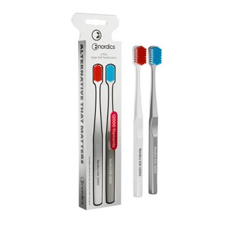 Nordics 兒童牙刷特價 12000超纖柔軟毛 6580超柔軟毛 6580專業帶蓋 兒童竹牙刷 美人魚牙刷, 1個, 12000 雙入組