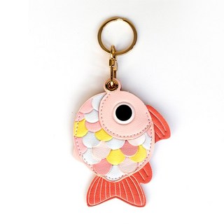 Super歐爸 當天出貨 2025新款 原品鑰匙扣 門禁卡套 磁扣 感應扣 鑰匙圈 感應卡套 磁扣套 悠遊卡套 門禁卡套, 1個, 粉色小魚, 粉色