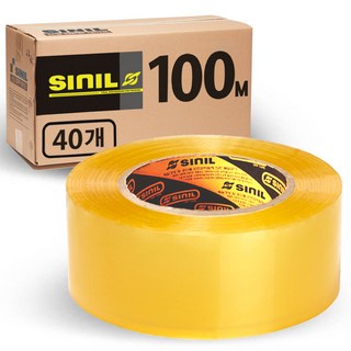 SINIL 박스테이프 투명 100M 고점착 40개