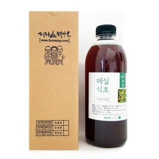 [지리산농부마을] 지리산 천연발효 매실식초 (5년이상 숙성발효), 1L, 1개