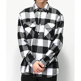 YAV ROTHCO 美國總公司授權重磅法蘭絨格紋襯衫，經典黑白格紋，舒適寬鬆版型，展現個人時尚品味