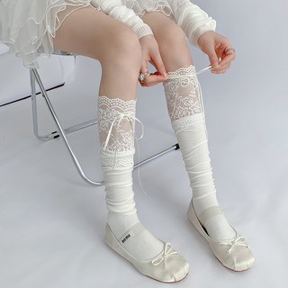 다이나토리 레이스 리본 발레코어 니삭스 3켤레