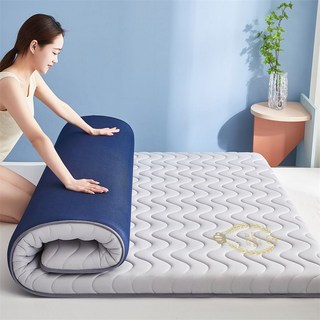 BYOU 목편한 천연 라텍스 메모리폼 매트리스 허리에좋은매트리스 학생 기숙사 메트리스 9cm, 스모크 그레이