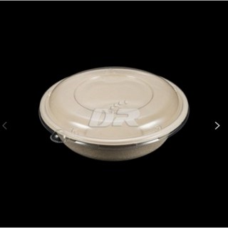 [두레] CR-32 300개 / 종이 펄프 원형 일회용 배달 포장 용기 밀키트 죽 탕 국 전자레인지용 치킨포장 덮밥 샐러드포장 디저트포장 파스타용기 스파게티용기 볶음밥 닭강정, 뚜껑 (300개)