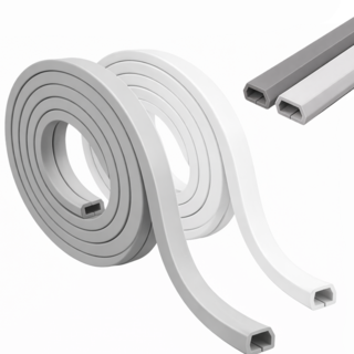 리버브 사다리꼴형 케이블몰딩 3M 벽선정리 얇은선 정리용, 화이트, 1개