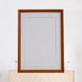 레디박스 사선 벽걸이 스탠드 액자 프레임 우드 원목 전시 장식 인테리어 매트지 포함, 1개, 트월우드