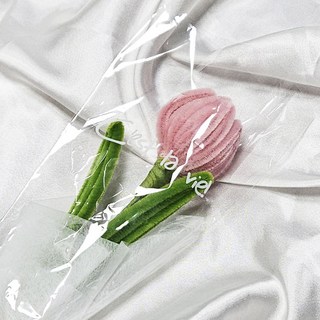 리빙릿 모루꽃 조화 한송이 완제품 뜨개꽃 튤립 해바라기 카네이션, 핑크 튤립, 1개