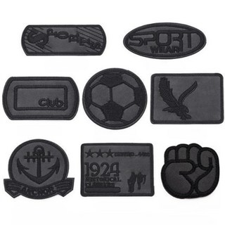 알리오마켓 찢어진 의류 가방 셀프 수선 DIY 열접착 와펜 8종 세트, 1개, 블랙