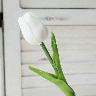 조화꽃다발 부케 튤립 DIY 5송이 10송이 인조꽃 튤립꽃다발 인테리어 장식, B. 화이트 5송이