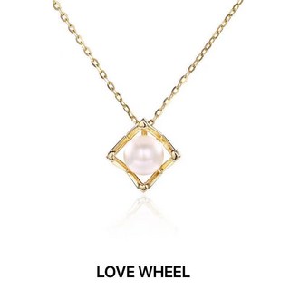 LOVE WHEEL 原創925純銀珍珠項鍊 質感金鎖骨鏈 韓國風格