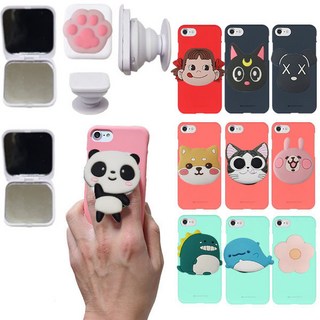 갤럭시 퀀텀3 SM-M536S 크락 뉴쏠 미러 거울 스마트톡 거치대+파스텔 젤리 실리콘 핸드폰 케이스 세트 범퍼 미러톡 거울톡 핑거톡