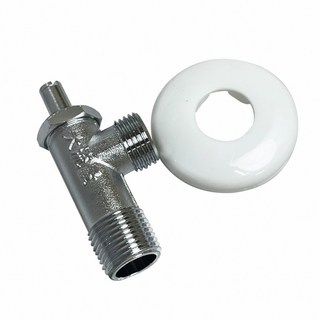 蝴蝶衛浴 大流量一字銅外牙角閥(單隻) 全開式角閥 專利大流量外牙 三角外牙 一字凡而 銅材質, 1個, "銅單支"外牙+試蓋