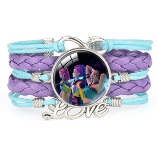 KPOP了獵魔女團拼色多層編織手鍊小清新寶石手環可調節手鐲小禮物, 1個, 62234006-25mm