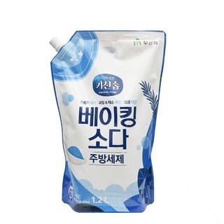 키친솝 베이킹소다 주방세제 리필, 1.2L, 1개