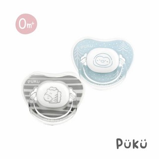 PUKU 嬰兒安撫奶嘴 0個月以上, 0m+, 初生型(灰藍), 1個