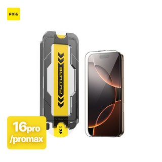 AOHi The Future 아이폰16 프로 / 프로맥스 고화질 강화유리 필름 셀프부착 트레이 포함, 1개