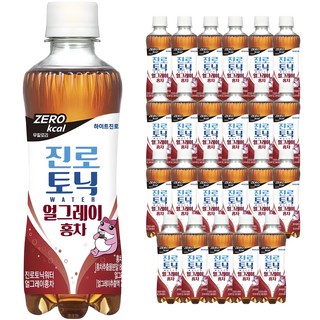 진로토닉워터 얼그레이홍차 제로칼로리, 300ml, 24개