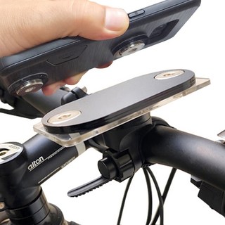 인씨네 오토바이 배달대행 용품 자전거 킥보드 바이크 가민 클립 자석거치대 휴대폰 핸드폰케이스 미포함 브라켓 마운트 홀더, 아크릴 블랙, 가민 핸들바 타입
