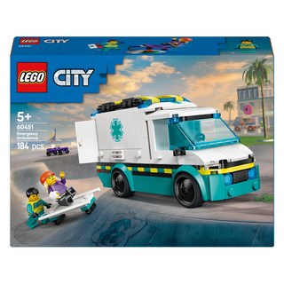 레고 시티 응급 구급차 60451, 1개, 혼합색상
