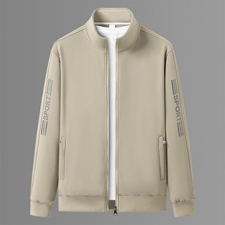 中青年運動休閒套裝 加肥加大碼立領開衫外套 寬鬆跑步服衛衣三件套