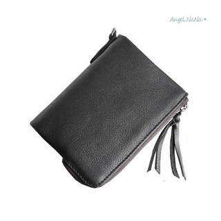 【AngelNaNa】真皮-原創手工頭層牛皮男女雙拉鍊皮夾 (SMA0285)