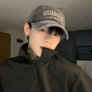 高級復古水洗牛仔棒球帽男士夏季ins鴨舌帽潮冬季大頭遮陽帽文創