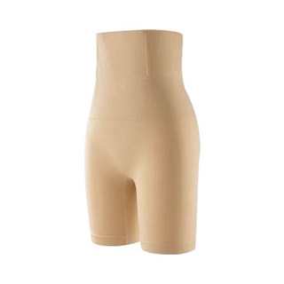 高腰無縫透氣束褲 V形加壓收腹提臀 高彈力防滑設計 膚色 XL/XXL