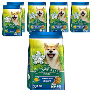 CLASSIC PETS 加好寶 成犬 乾狗糧 雞肉口味 中大型犬專用, 2kg, 6袋