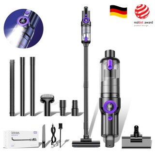 RichMagic 독일 16000pa브러시리스 더블 모터 강흡입력 디지털 디스플레이 LED 가정용 차량용 다용도 멀티 청소기, 흑자주색