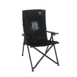 野樂 魔物獵人聯名款六段躺椅，高背可躺折疊露營椅，戶外休閒便攜躺椅, 黑, 1個