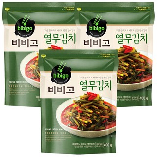 (무료배송) 비비고 열무김치 400g, 3개
