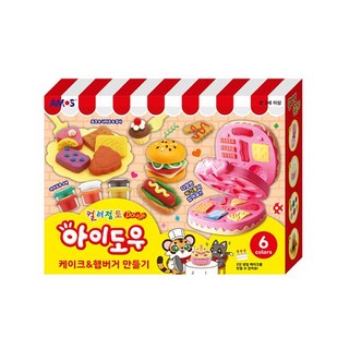 아이도우 케이크&amp;햄버거 만들기 (AM-853)/407125/40gx6색 컬러점토 아모스