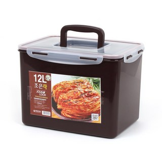 조은락 코코아 밀폐용기 12L (초코) 김치통 반찬통, 1개