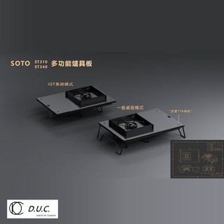 D.U.C TTA IGT 瀝水籃 置物盒 系統配件 桌板 碗盤架 爐具板 (0.5單位/1單位) [野外營], 1個, 多功能爐具板