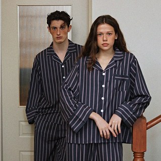 오셀픽 스탠다드 긴팔 파자마 세트 여성 남성 잠옷 커플 홈웨어