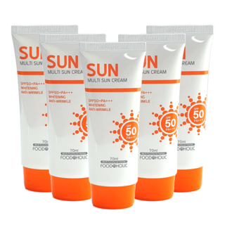 더마인드 백탁없는 눈시림없는 끈적임없는 데일리 수분 선크림 순한 대용량 멀티 썬크림 SPF50 PA+++, 5개, 70ml