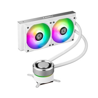 【藍海小棧】LIAN LI GALAHAD AIO 240-W 一體式水冷散熱器(白色)高效散熱，靜音運行，多平台支援, 1個, 白色