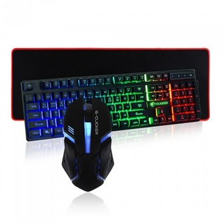 지클릭커 GMK-180 레인보우 LED 게이밍 키보드마우스 세트 (장패드포함), 일반형