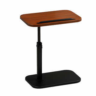 好的家居 沙發移動邊桌 可翻轉 滾輪 升降 多功能 沙發萬用桌, 升降翻轉款, 胡桃+黑架